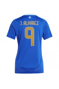 Argentinië Julian Alvarez #9 Voetbaltruitje Uit tenue Dames Copa America 2024 Korte Mouw